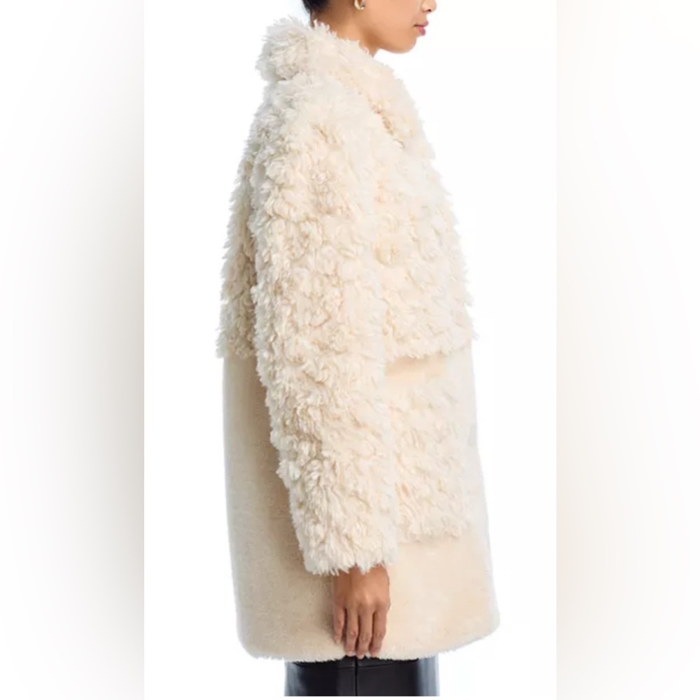 Aqua Teddy Faux Fur Jacket. NWT Size S - Picture 5 of 8